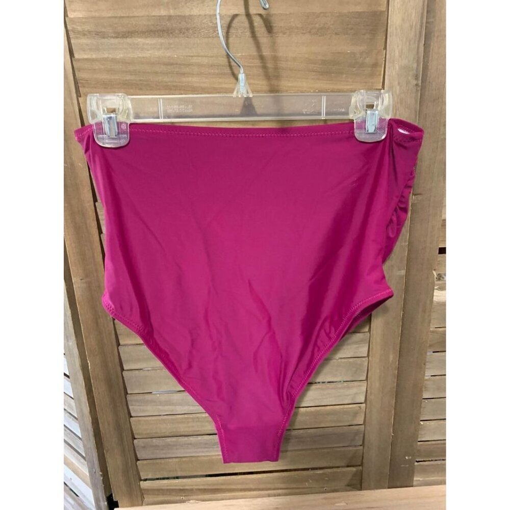 NWOT Charmo High Rise Bikini Swimsuit Bottom Beach Summer Women’s Sz Medium Pink - Picture 2 of 5